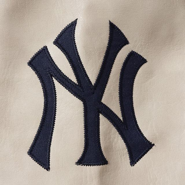 エムエルビー(MLB)スタンダード ロゴ PU メルトンジャケット ML2325FW0002-NVY(Men’s)_1