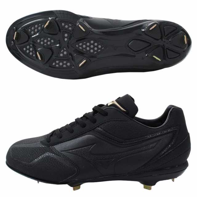 ミズノ(MIZUNO)野球スパイク 黒 金具 一般 グローバルエリート GE ...