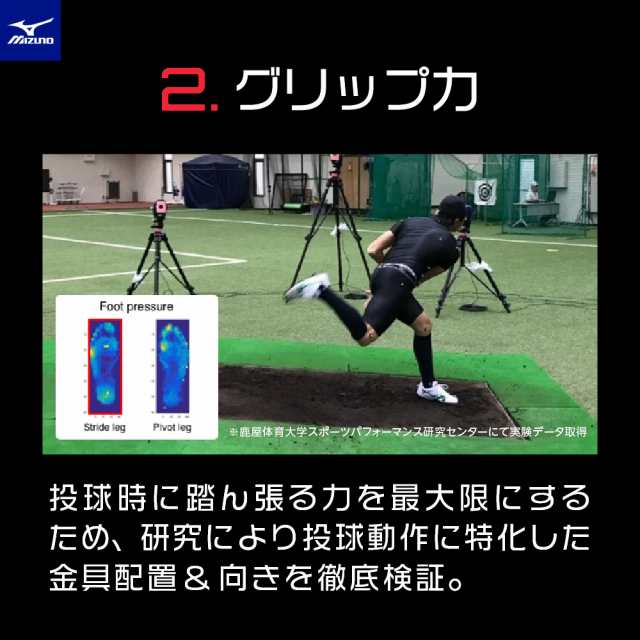 ミズノ(MIZUNO)ミズノプロ 野球 スパイク 金具 黒 スピードレボエース