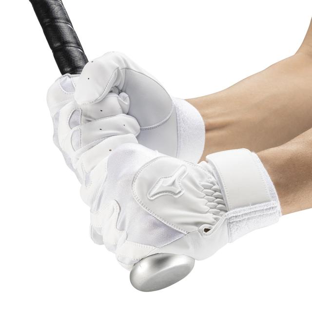 ミズノ(MIZUNO)バッティング用グローブ 野球 洗える天然皮革 両手用 