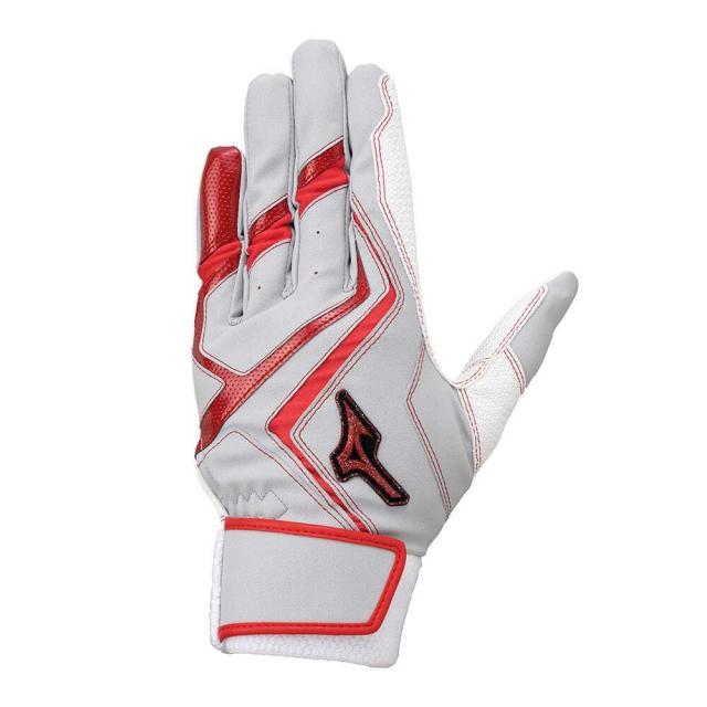 ミズノ(MIZUNO)バッティング用グローブ ジュニア 野球 両手用 ウィルドライブ レッドJr 24AW 1EJEY5450…
