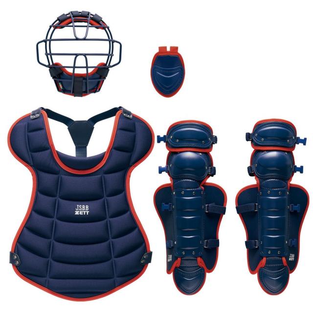 ゼット(ZETT)野球 ジュニア軟式・ジュニアゴムソフト用防具4点セット BL703SET-2964(Jr)