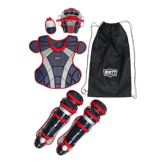 ゼット(ZETT)野球 軟式 キャッチャー 防具 4点セット BL3350-2964(Men’s)