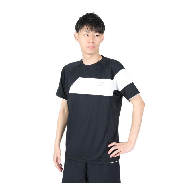 バボラ(BABOLAT)テニスウェア クラブ ショートスリーブ シャツ BUG4311C BK00(Men’s)の通販は