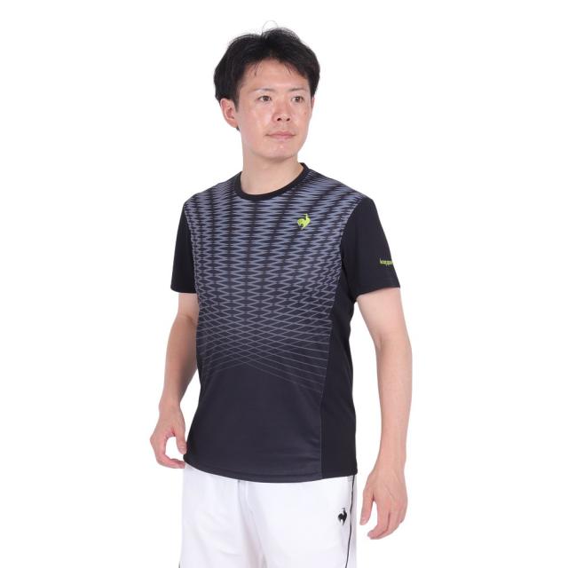 ルコックスポルティフ(lecoqsportif)テニスウェア グラフィックゲームシャツ LN4FHT11M BK00(Men’…の通販は 6,600円