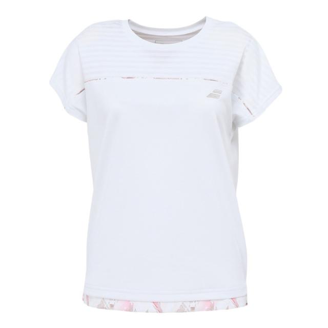 バボラ(BABOLAT)テニスウェア CLUB ショートスリーブシャツ BWG6331C-WH(Lady’s)