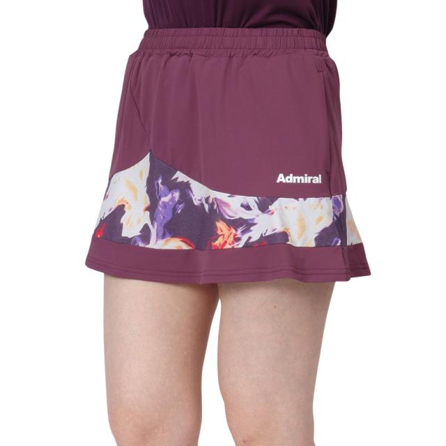 アドミラル(Admiral)テニスウェア レディース ペプラムヘムグラフィック スコート ATLA434-PUR(Lady’s)