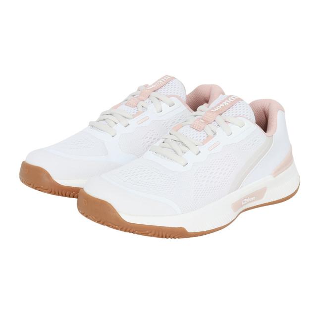 【ポイント5％！4/13 21:00〜22:59限定】ウイルソン(Wilson)オールコート用 テニスシューズ レディース INTRIGUE PRO AC Wh/CAMEO WRS…