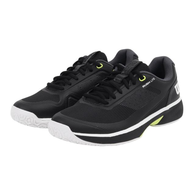 ウイルソン(Wilson)オムニクレーコート用 テニスシューズ RUSH LITE 5 Black/White/Safety …