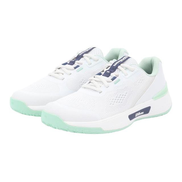 【ポイント10％！】ウイルソン(Wilson)オムニクレーコート用 テニスシューズ レディース INTRIGUE PRO White/Bay/Sk…