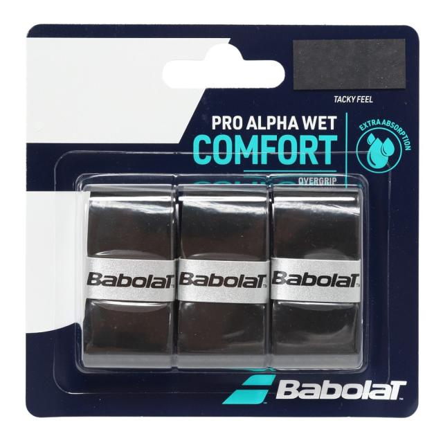 バボラ(BABOLAT)テニスグリップテープ 3本入り PRO ALPHA WET GRIP X3