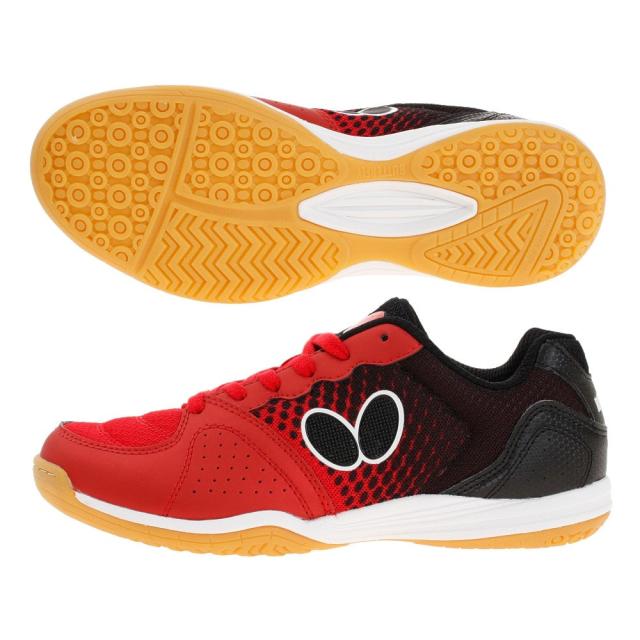 バタフライ(Butterfly)卓球シューズ レゾライン ビライト 93670-006 RED(Men’s、Lady’s)の通販は 5,608円