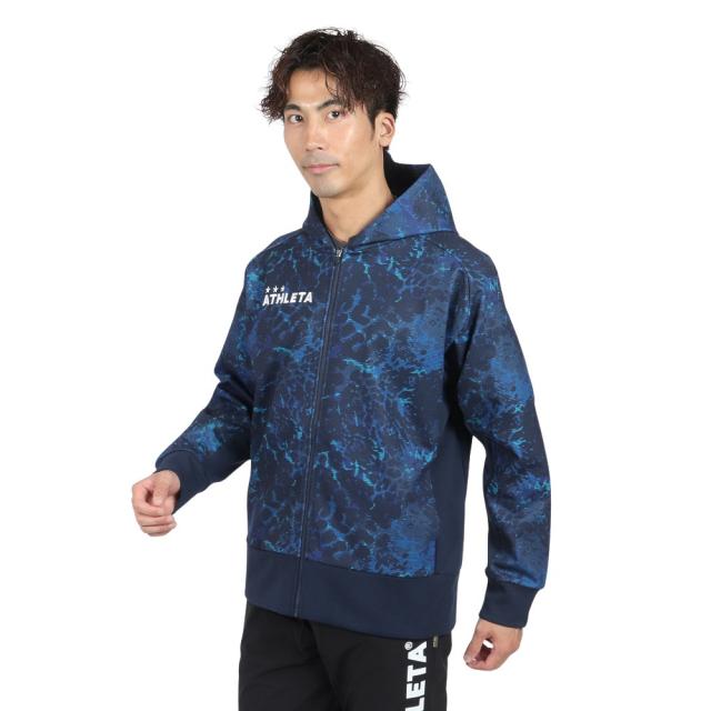 アスレタ(ATHLETA)サッカー フットサルウェア 防風スウェット ジップパーカー 3389 NVY(Men’s)