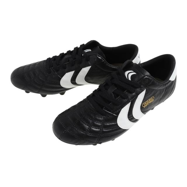 YASUDA サッカーシューズ ブラック/ホワイト ヤスダ（YASUDA）（メンズ）サッカースパイク 天然芝・土・人工芝