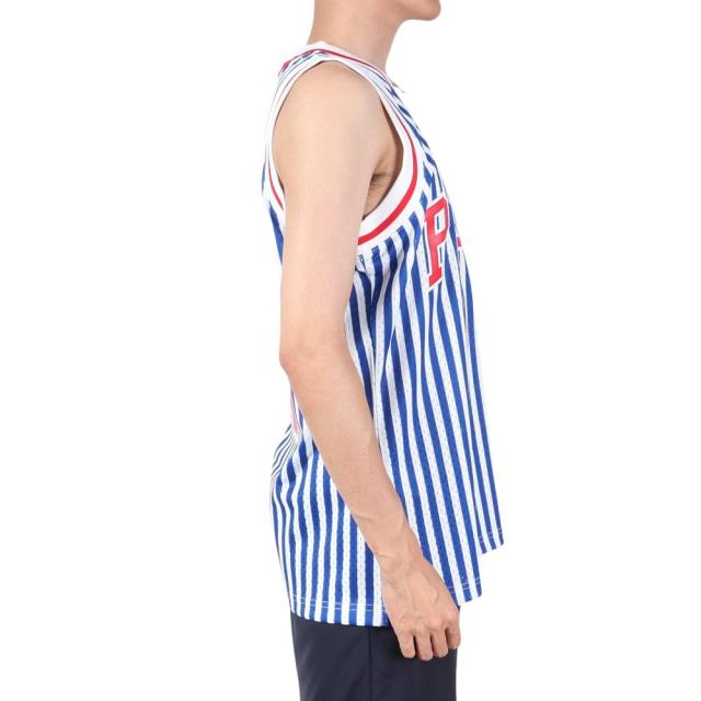 NBA 76ers アレンアイバーソン ストライプ スイングマン Мサイズ ミッチェルアンドネス（MITCHELL & NESS） スイングマン