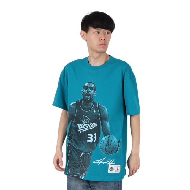 ミッチェルアンドネス(Mitchell&Ness)プレイヤー 半袖Tシャツ デトロイト・ピストンズ NN8097-DPITEA…