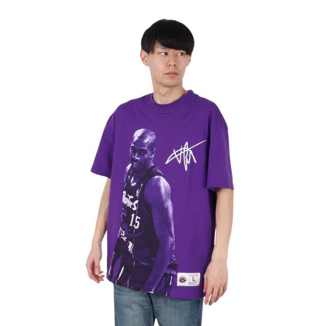 ミッチェルアンドネス(Mitchell&Ness)プレイヤー 半袖Tシャツ トロント・ラプターズ NN8097-TRAPURP…