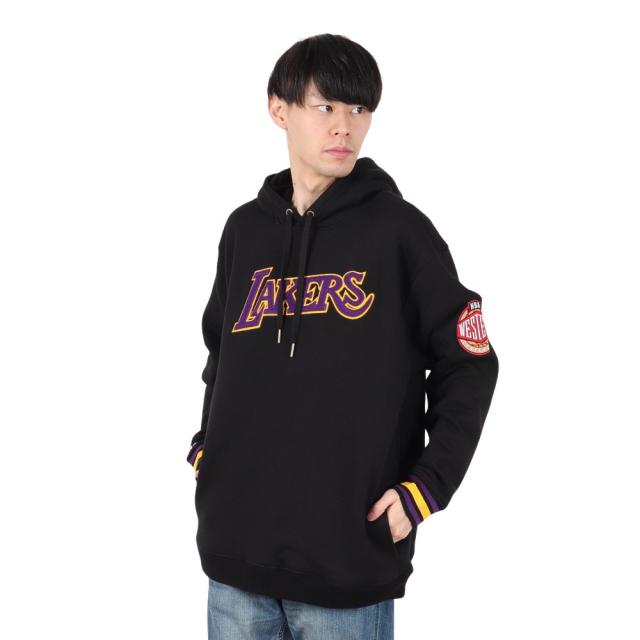 ミッチェルアンドネス(Mitchell&Ness)フリース フーディー ロサンゼルス・レイカーズ TH8091-LALBLCK…