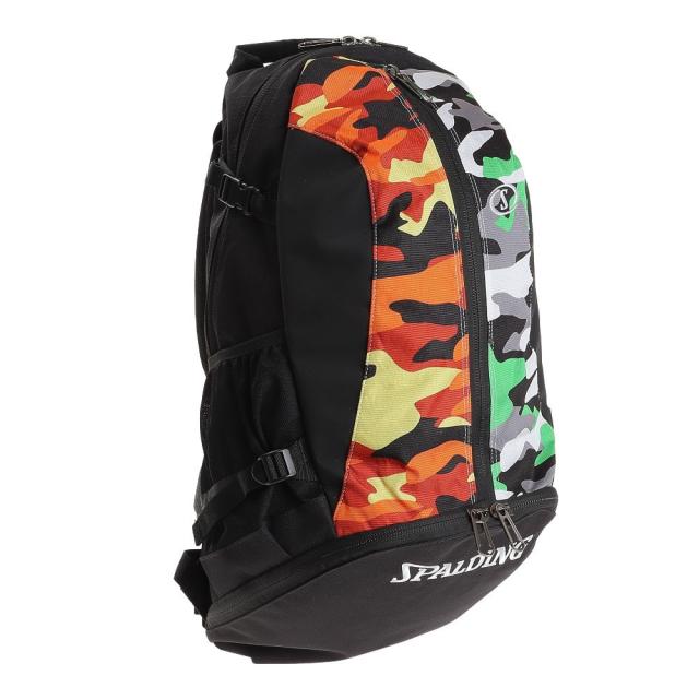 スポルディング(SPALDING)ケイジャー マルチカモ グリーン×オレンジ 32L 40-007MGO バスケットボール リ…