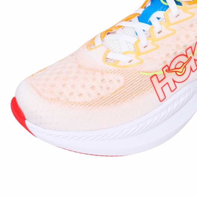 ホカ(HOKA)ランニングシューズ マッハ6 ホワイト オレンジ 1147790-WLR スニーカー トレーニングシューズ 部…