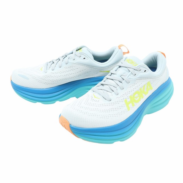 【ポイント10％！ 10/23 21:00〜22:59限定】ホカ(HOKA)ランニングシューズ ボンダイ 8 BONDI 8 レギュラー グレー グリーン 1123202-IFBO