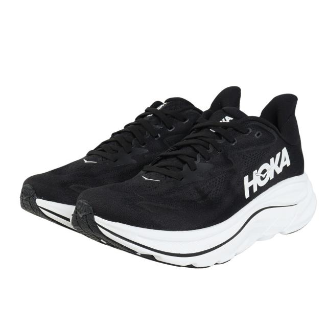 ホカ(HOKA)ランニングシューズ ジョギングシューズ クリフトン 10 ブラック ホワイト 1162030-BWHT スニー…