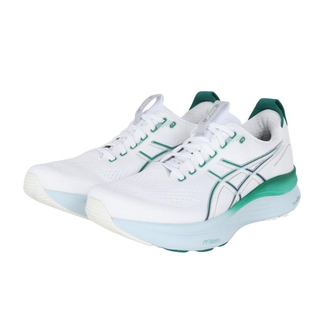 アシックス(ASICS)ランニングシューズ ジョギングシューズ ゲルカヤノ 32 ホワイト グリーン 1011C052.102…