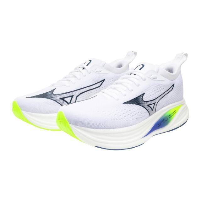 ミズノ(MIZUNO)ランニングシューズ ジョギングシューズ ネオゼン 2 ホワイト ブルー J1GC268601 スポーツシ…
