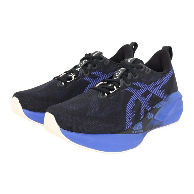 アシックス(ASICS)ランニングシューズ ジョギングシューズ ノヴァブラスト 5 ワイド ブラック ブルー 1011B975…