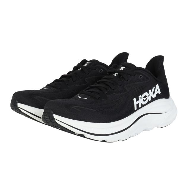 ホカ(HOKA)ランニングシューズ ジョギングシューズ クリフトン 10 ワイド ブラック ホワイト 1162032-BWHT…