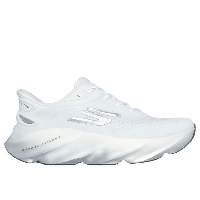 スケッチャーズ(SKECHERS)ランニングシューズ ジョギングシューズ スリップインズ エアロ バースト ホワイト シルバー…_2
