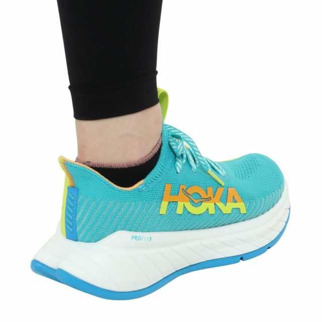 ホカ(HOKA)ランニングシューズ カーボン X 3 グリーン イエロー