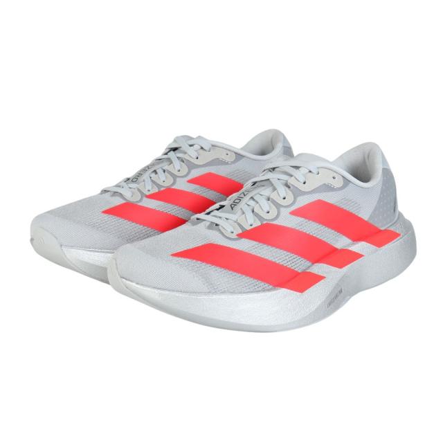 アディダス(adidas)ランニングシューズ トレーニングシューズ 部活 アディゼロ EVO SL シルバー レッド KI33…