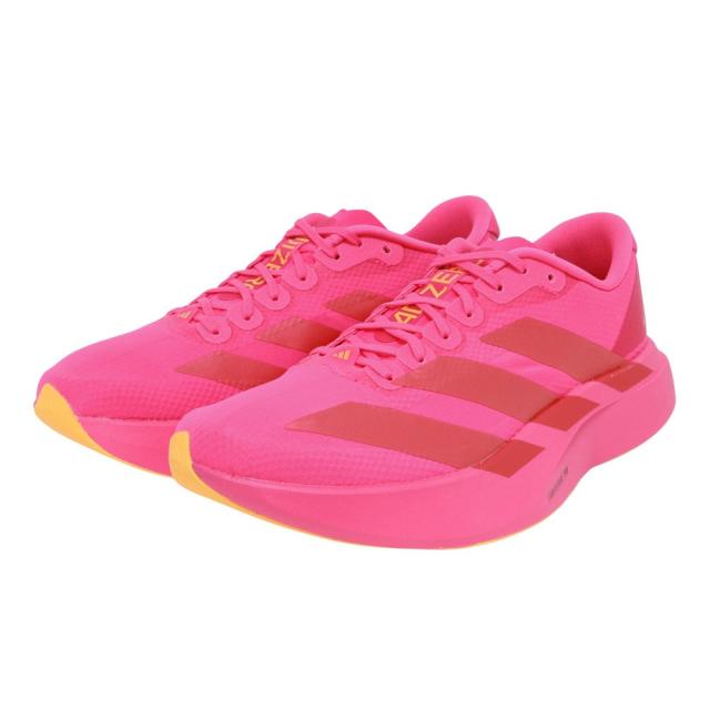 アディダス(adidas)ランニングシューズ トレーニングシューズ 部活 アディゼロ EVO SL ウーブン フラッシュピンク…