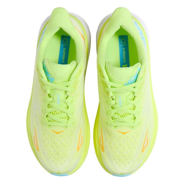 HOKA ランニングシューズ ライトグリーン ホカ(HOKA)ランニングシューズ クリフトン9 フラッシュグリーン