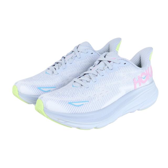 ホカ(HOKA)ランニングシューズ クリフトン9 ワイド グレー 1132211-GLLS スニーカー ジョグ クッション性 …