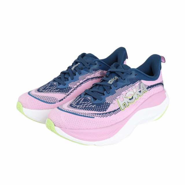 ホカ(HOKA)ランニングシューズ スカイフロー ワイド ネイビー パープル 1155118-MTW スニーカー ジョグ 軽量…