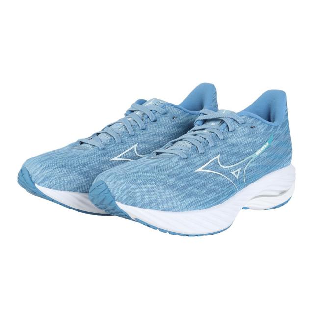 ミズノ(MIZUNO)ランニングシューズ ウエーブライダー28SW ブルー ホワイト J1GD240625 スニーカー ジョギ…
