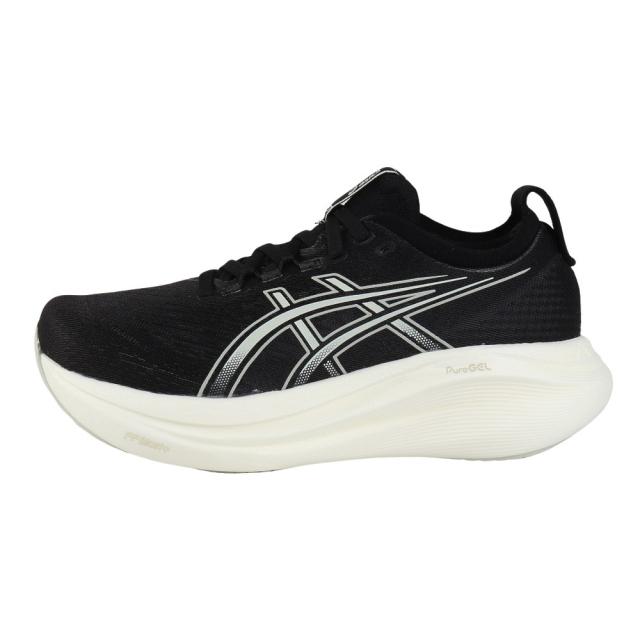 アシックス(ASICS)ランニングシューズ ゲルニンバス27 ワイド ブラック グレー 1012B752.002 スニーカー …