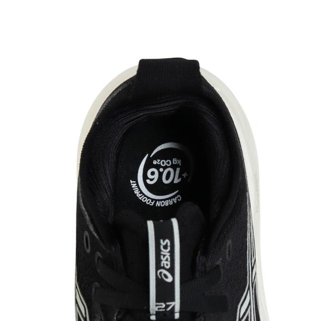 アシックス(ASICS)ランニングシューズ ゲルニンバス27 ワイド ブラック グレー 1012B752.002 スニーカー …