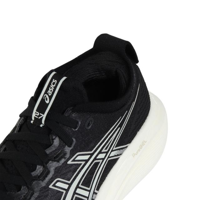 アシックス(ASICS)ランニングシューズ ゲルニンバス27 ワイド ブラック グレー 1012B752.002 スニーカー …