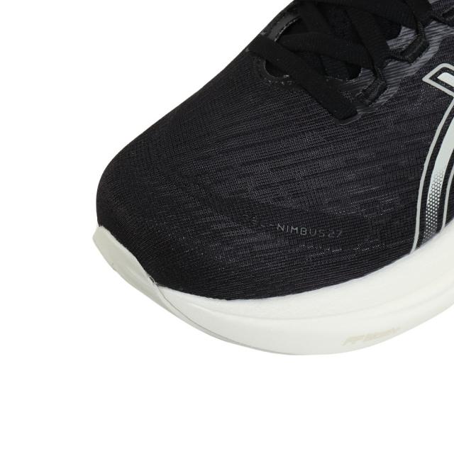 アシックス(ASICS)ランニングシューズ ゲルニンバス27 ワイド ブラック グレー 1012B752.002 スニーカー …