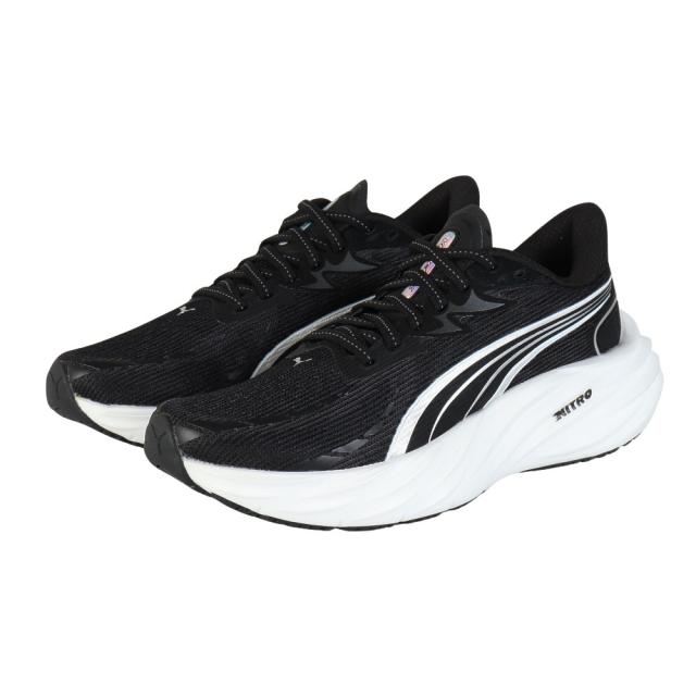 プーマ(PUMA)ランニングシューズ ジョギングシューズ ヴェロシティ ニトロ 4 ブラック ホワイト 31114101 スニ…