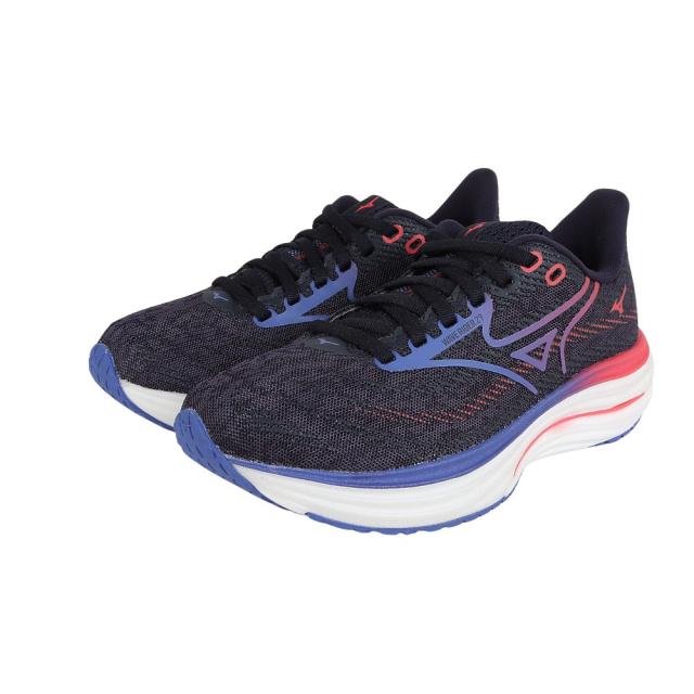ミズノ(MIZUNO)ランニングシューズ ジョギングシューズ ウエーブライダー 29 ネイビー パープル J1GD250321…