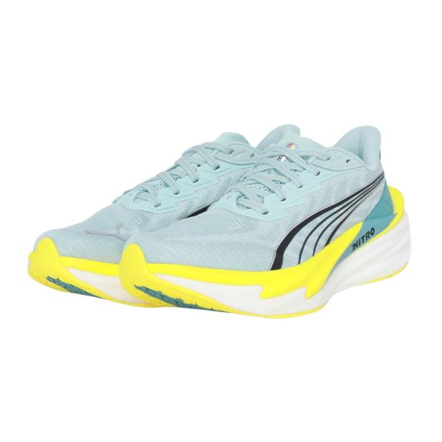 プーマ(PUMA)ランニングシューズ ジョギングシューズ ディヴィエイト ニトロ 4 ブルー イエロー 31212409 スポ…