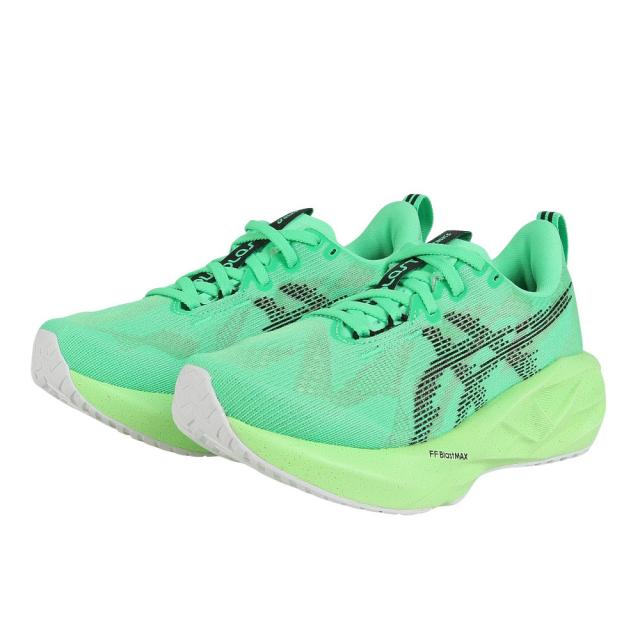 アシックス(ASICS)ランニングシューズ ジョギングシューズ ノヴァブラスト 5 グリーン ブラック 1012B991.30…