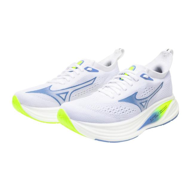 ミズノ(MIZUNO)ランニングシューズ ジョギングシューズ ネオゼン 2 ホワイト ブルー J1GD268621 スポーツシ…