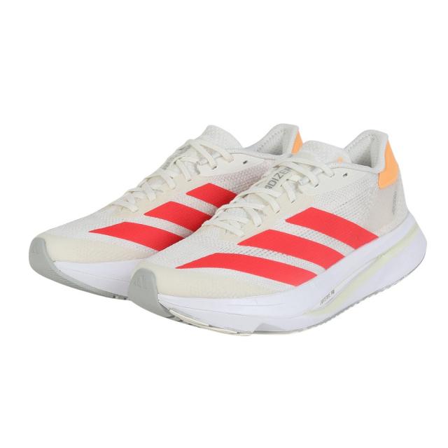 アディダス(adidas)ランニングシューズ ジョギングシューズ アディゼロ SL2 ホワイト レッド NMQ08-JQ313…