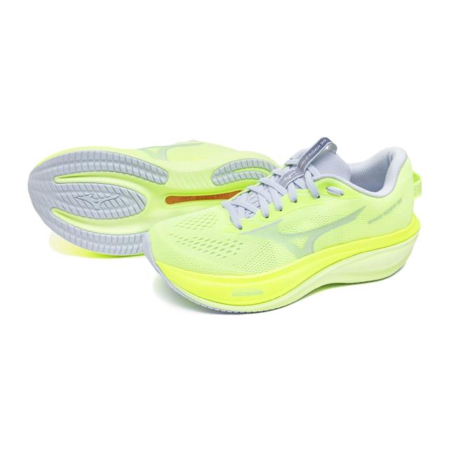 ミズノ(MIZUNO)ランニングシューズ ジョギングシューズ ウエーブライダー 30 イエロー ブルー J1GW262078 …