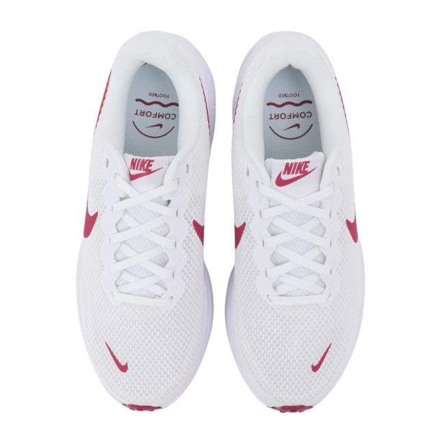 Nike スニーカー ホワイト/レッド ナイキ(NIKE)スポーツシューズ ランニングシューズ レボリューション 8